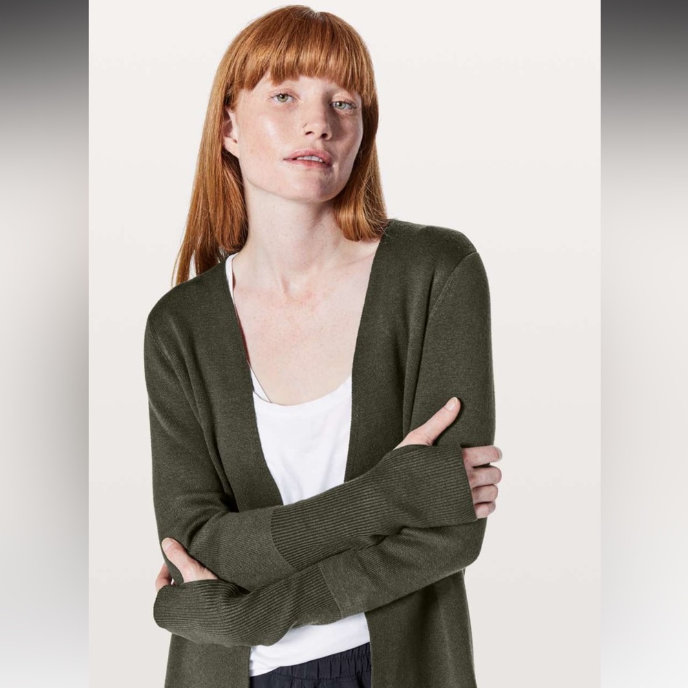 NWT - Lululemon City Street Cardigan - Heather Camo Green
